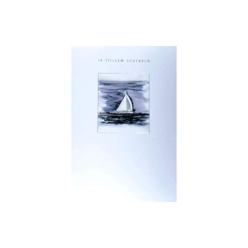 ABC Trauerkarte, Schiff, 11 x 17cm ABC Trauerkarte, Schiff, 11 x 17cm