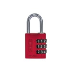 Abus Serrure à combinaison 144/30 B/DFNLI Rouge Aluminium