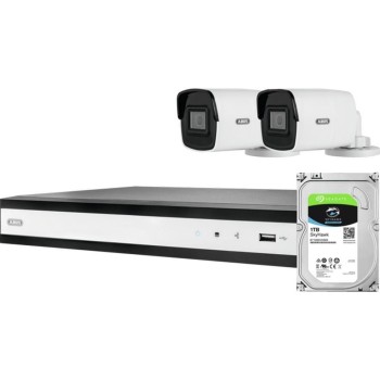 ABUS ABUS Komplett-Set TVVR36423T, 2x PoE Mini Tube-Kameras with NVR