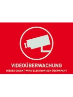 Abus Autocollant Vidéosurveillance DE 1 pièce, 74 x 52,5 mm