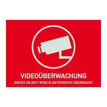 Abus Autocollant Vidéosurveillance DE 1 pièce, 74 x 52,5 mm
