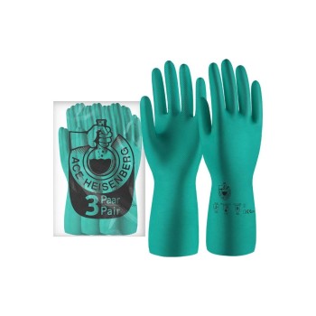 ACE 3 paires de gants Heisenberg pour produits chimiques Taille: S, Vert ACE 3 paires de gants Heisenberg pour produits chimiques Taille: S, Vert