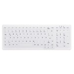 Active Key clavier suisse pour usage médical, blanc, USB sans fil, désinfectable