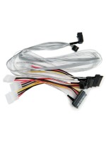 Adaptec HD-SAS Kabel: SFF-8643-4xSAS, 0.8m, intern,mit Sideband, mit Molex Power,90Grad