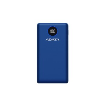 Adata PowerPack P20000QCD Blue, 20000mAh, 2x USB-A, 2x USB-C Ausgang
