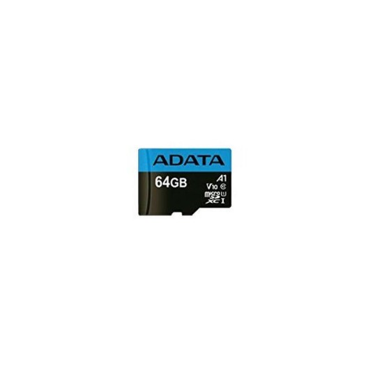 ADATA SDXC Card 64GB A1, Class 10, Bis zu 100 MB/25 MB pro Sek, -25 bis 85 °C