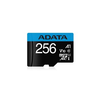 ADATA SDXC Card 256GB A1, Class 10, Bis for 100 MB/25 MB pro Sek, -25 bis 85 °C