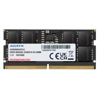 ADATA SO-DDR5-RAM AD5S560032G-S 5600 MHz 1x 32 GB ADATA SO-DDR5-RAM AD5S560032G-S 5600 MHz 1x 32 GB