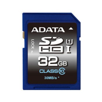 SDHC Card 32GB, ADATA, Premier UHS-I C10, lesen: 30MB/s schreiben: 10MB/s