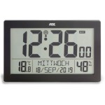 ADE Funk-Wanduhr XL, Hintergrundbeleuchtung, 19.3x10.9 cm, hängen oder stellen, Alarm