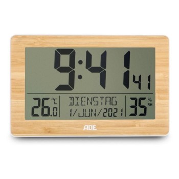 ADE Horloge murale radio Brun clair/Blanc ADE Horloge murale radio Brun clair/Blanc