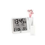 ADE Horloge radio-pilotée numérique Blanc