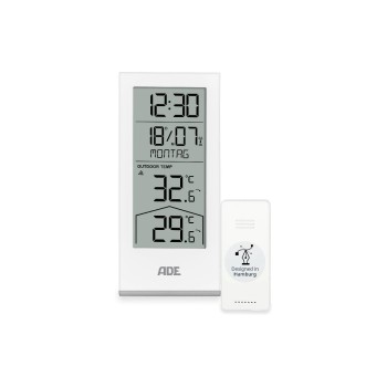 ADE Wetterstation with Funk-Aussensensor, white ADE Wetterstation with Funk-Aussensensor, white