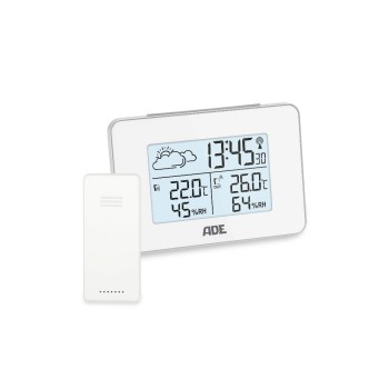 ADE Wetterstation with Funk-Aussensensor, white, with DCF-Funkuhr ADE Wetterstation with Funk-Aussensensor, white, with DCF-Funkuhr