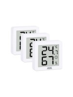 ADE Thermo-/Hygromètre digital 3 pièces, blanc