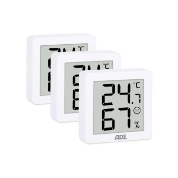 ADE digitales Thermo-/Hygrometer white, 3er Set ADE digitales Thermo-/Hygrometer white, 3er Set