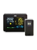 ADE Station météo avec capteur extérieur sans fil Noir