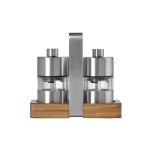 AdHoc Moulins à sel et à poivre Menage Minimill 5 cm, Brun/Argenté