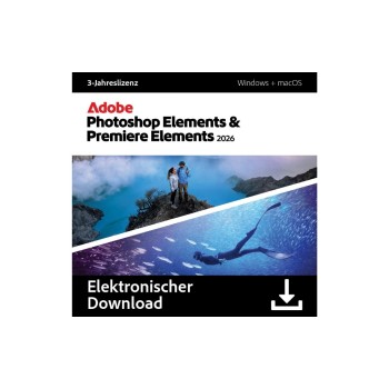 Adobe PHSP & PREM Elements 2026 3Y ESD, ESD, 3 Year, full-version, WIN & MAC, ML Adobe PHSP & PREM Elements 2026 3Y ESD, ESD, 3 Year, full-version, WIN & MAC, ML