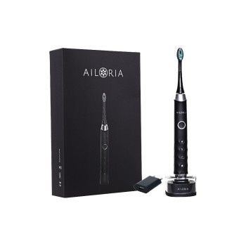 Ailoria Brosse à dents sonique Shine Bright Noir, chargeur USB inclus Ailoria Brosse à dents sonique Shine Bright Noir, chargeur USB inclus