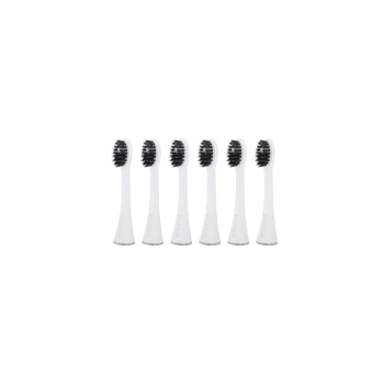 Ailora Ersatzbürstenkopfe Charcoal 6 Stk., white, Aktivkohleborsten Ailora Ersatzbürstenkopfe Charcoal 6 Stk., white, Aktivkohleborsten