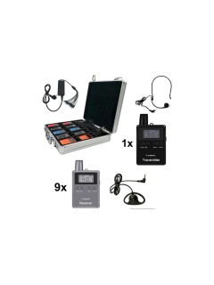 Tour Guide  ATR 400, 10er Set, im Tragekoffer, 9 Empfänger,1 Sender