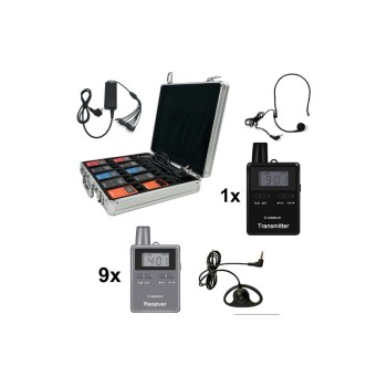 Tour Guide ATR 400, 10er Set, im Tragekoffer, 9 Empfänger,1 Sender Tour Guide ATR 400, 10er Set, im Tragekoffer, 9 Empfänger,1 Sender