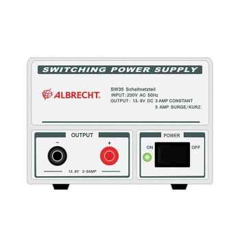 Albrecht Alimentation à découpage SW 35, 3 - 5 A, sortie 13,8 V, pour une utilisation stationnnaire de la CB Albrecht Alimentation à découpage SW 35, 3 - 5 A, sortie 13,8 V, pour une utilisation stationnnaire de la CB