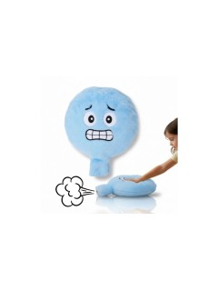 XXL Plüsch Pups-Kissen Bibber, blau