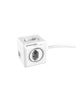 PowerCube Extended USB white, 4x T13, 2x USB, 1.5m Zuleitung, Halterung