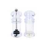 ALPINA Moulins à sel et à poivre 2 pièces, 10 cm, Transparent