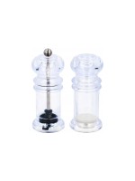 ALPINA Moulins à sel et à poivre 2 pièces, 10 cm, Transparent