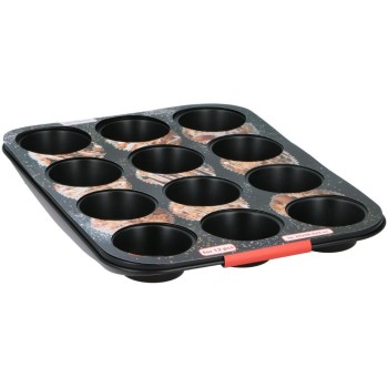 Alpina Muffinform for 12 Muffins, 35x26.5x3 cm, Antihaftbeschichtung