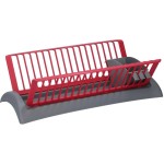 Alpina Abtropfgitter grey-red, 46.5x26x14 cm, PP