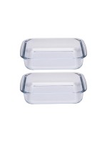 Alpina Auflaufform 2er Set, quadratisch, Glas