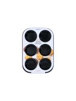 Alpina Muffinform für 6 Muffins, Metall, 26.5x18x3 cm