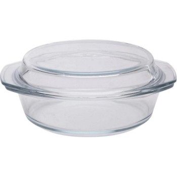 Alpina Auflaufform with Deckel 1.8L, Glas, 25.3x20.4x12.8 cm