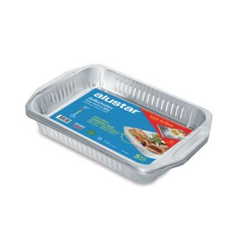 Alustar Barquette à barbecue 31 x 21 cm 5 pièces