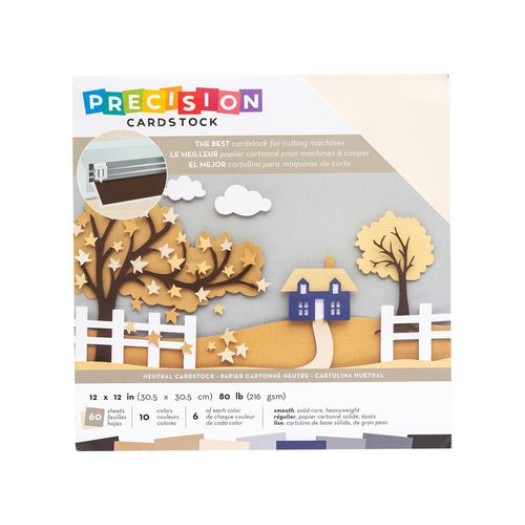 American Crafts Carton de bricolage Cardstock Precision Neutre, 10 couleurs