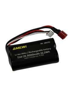 Amewi Batterie RC Li-Ion 2S 7.4 V 3000 mAh Deans Amewi Batterie RC Li-Ion 2S 7.4 V 3000 mAh Deans