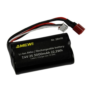 Amewi Batterie RC Li-Ion 2S 7.4 V 3000 mAh Deans Amewi Batterie RC Li-Ion 2S 7.4 V 3000 mAh Deans