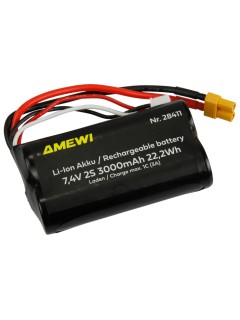 Amewi Batterie RC Li-Ion 2S 7.4 V 3000 mAh XT30 Amewi Batterie RC Li-Ion 2S 7.4 V 3000 mAh XT30