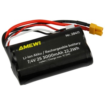 Amewi Batterie RC Li-Ion 2S 7.4 V 3000 mAh XT30 Amewi Batterie RC Li-Ion 2S 7.4 V 3000 mAh XT30