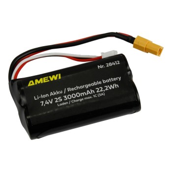 Amewi Batterie RC Li-Ion 2S 7.4 V 3000 mAh XT60 Amewi Batterie RC Li-Ion 2S 7.4 V 3000 mAh XT60