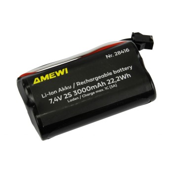 Amewi Batterie RC Li-Ion 2S 7.4 V 3000 mAh HBX 3-Pin Amewi Batterie RC Li-Ion 2S 7.4 V 3000 mAh HBX 3-Pin