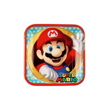 Amscan Assiettes jetables Super Mario 8 pièces Amscan Assiettes jetables Super Mario 8 pièces