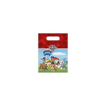Amscan Sac cadeau PawPatrol 6 pièces, 16 x 23.5 cm