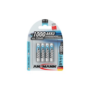 Ansmann accu AAA NiMH Typ 1000 4er, min. 950 mAh, 1.2V, 4er