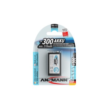 Ansmann Akku 9V Eblock NIMH 300 1er, min. 270 mAh, 8.4V, maxE Technologie