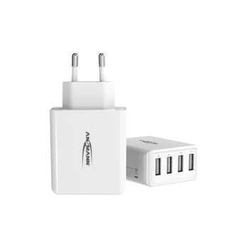 Ansmann Chargeur mural USB Home Charger HC430, 4x USB, 30 W, blanc Ansmann Chargeur mural USB Home Charger HC430, 4x USB, 30 W, blanc
